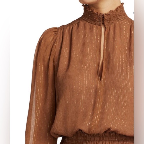 EUC A.L.C.- Silvie Smocked Mini Dress. Size 6 - Picture 2 of 11